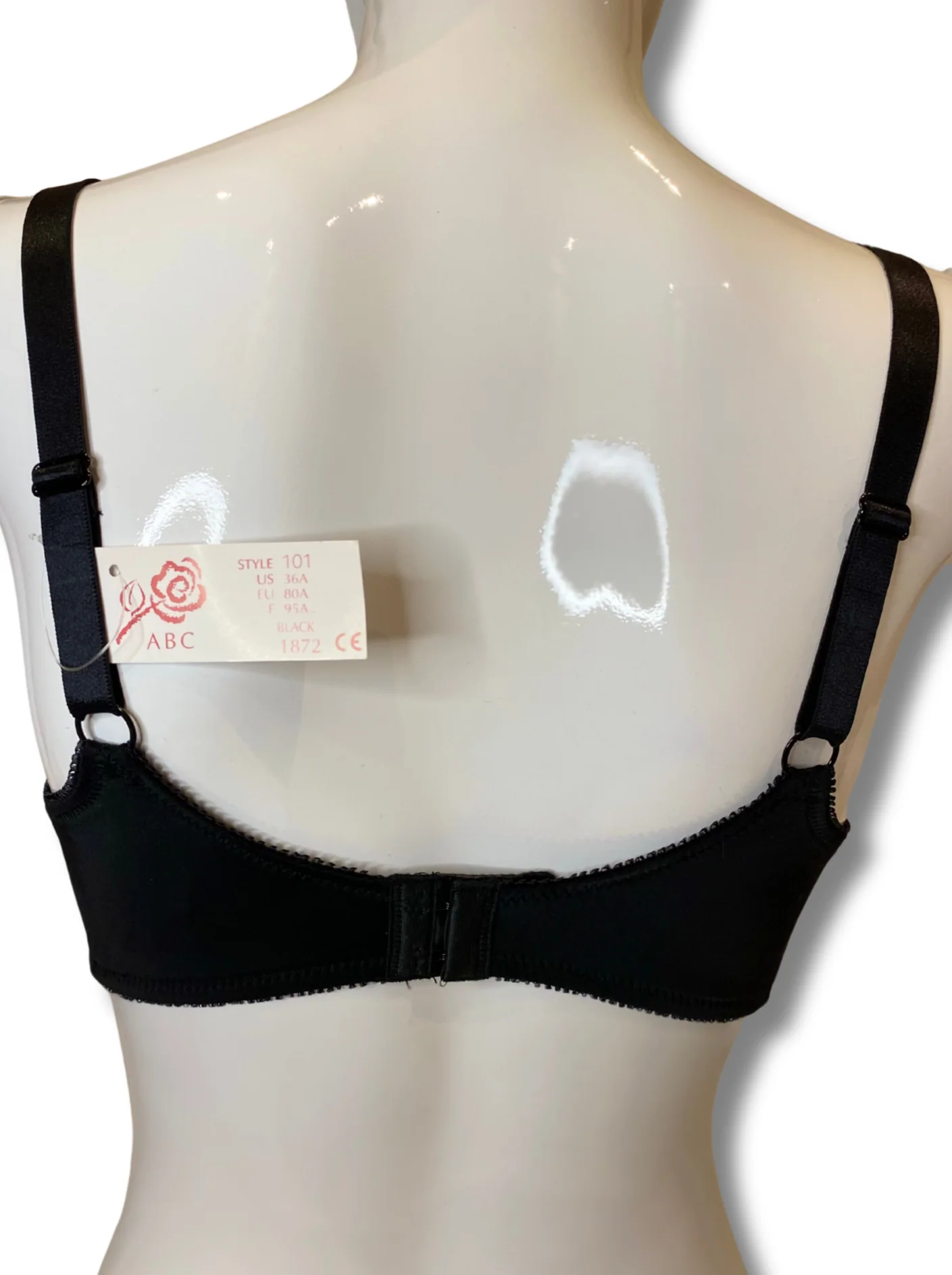 ABC Lace Front Mastectomy Bra - Black - Image 4