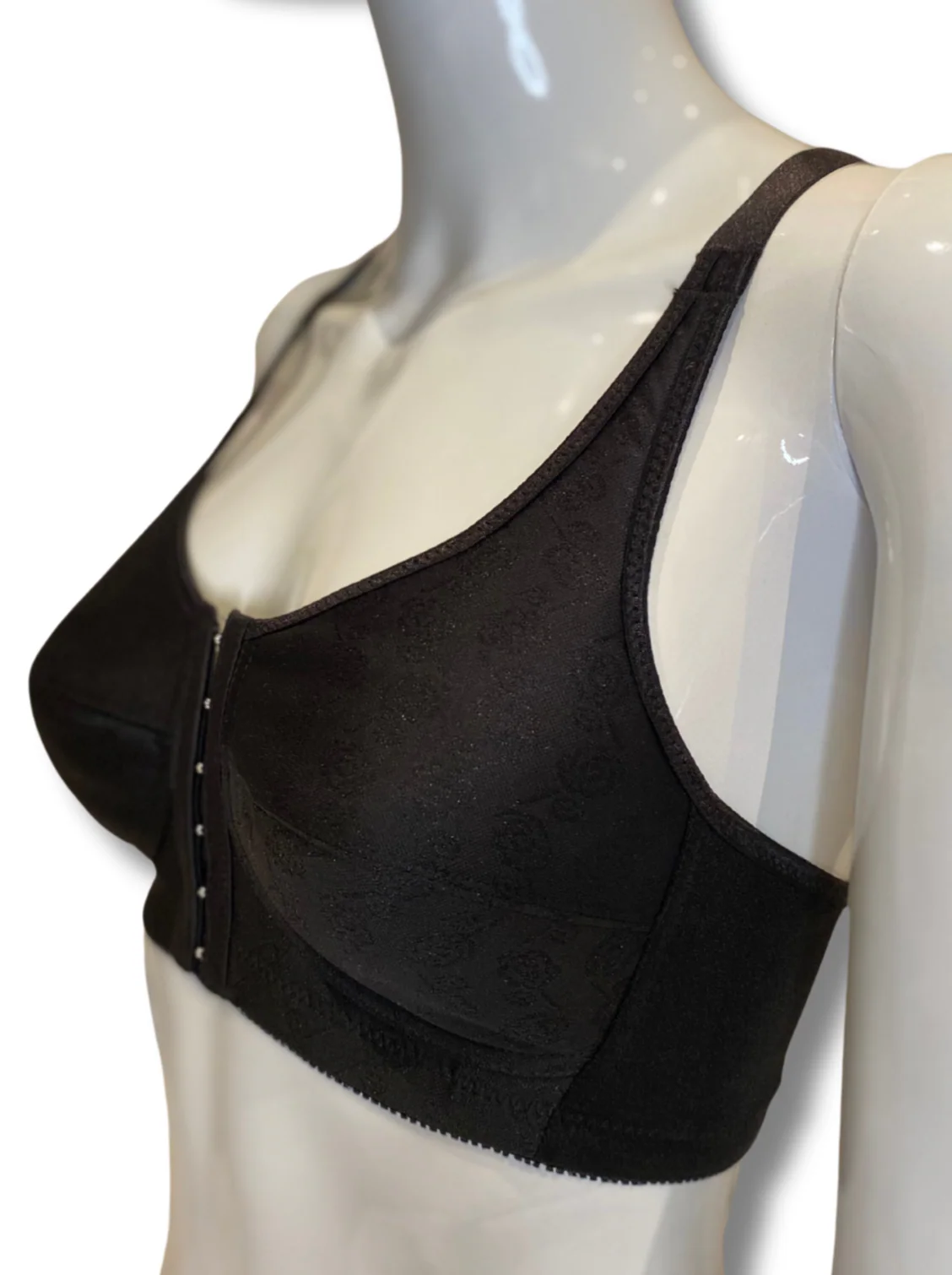 ABC Rose Contour Front Fastening Mastectomy Bra - Black - Image 3