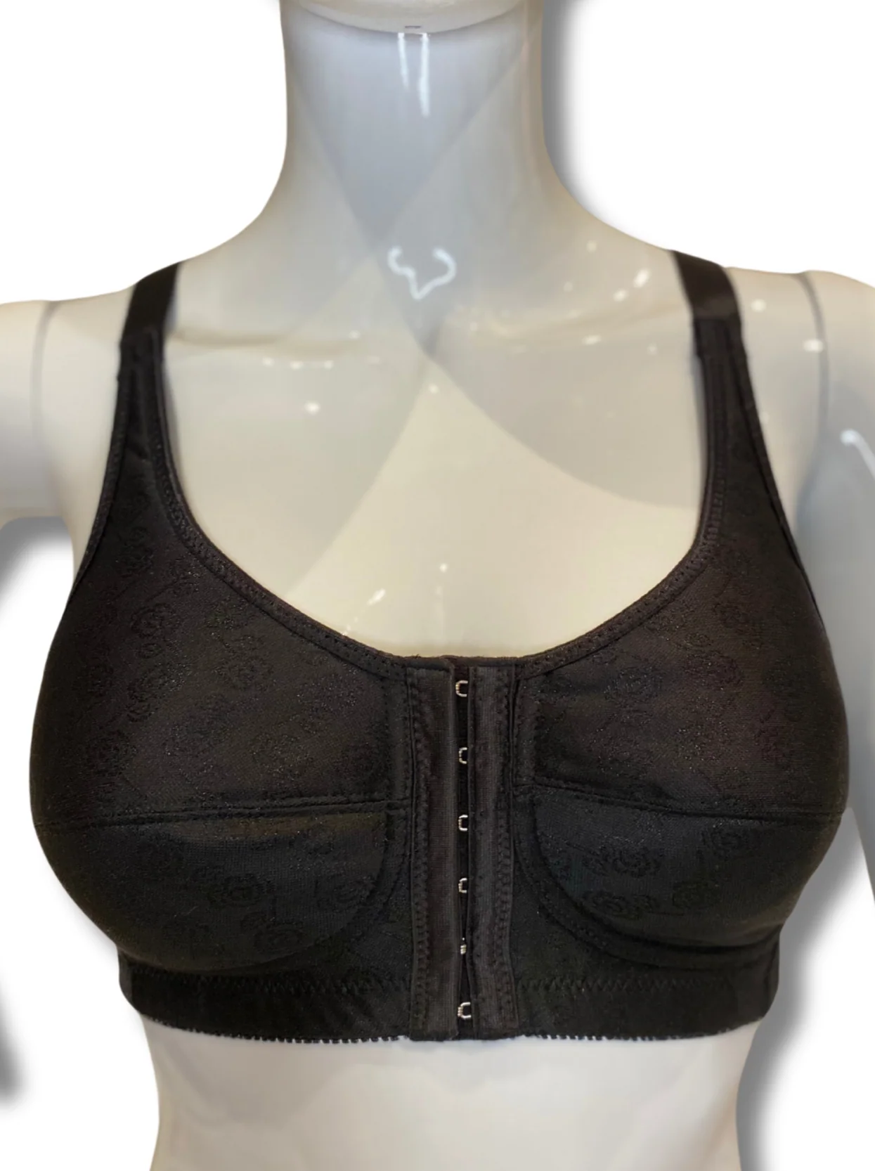 ABC Rose Contour Front Fastening Mastectomy Bra - Black - Image 4