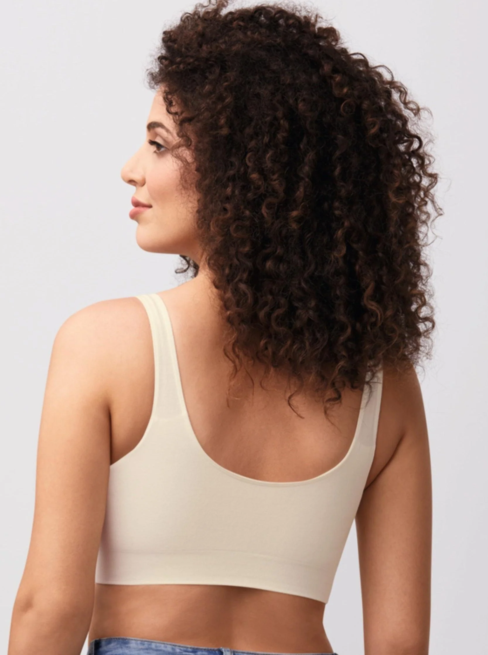 Amoena Becky Wire Free Mastectomy Bra - Off White - Image 3