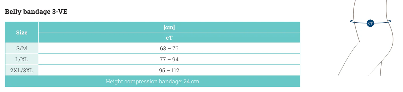 Amoena Belly Compression Bandage - Black - Image 5