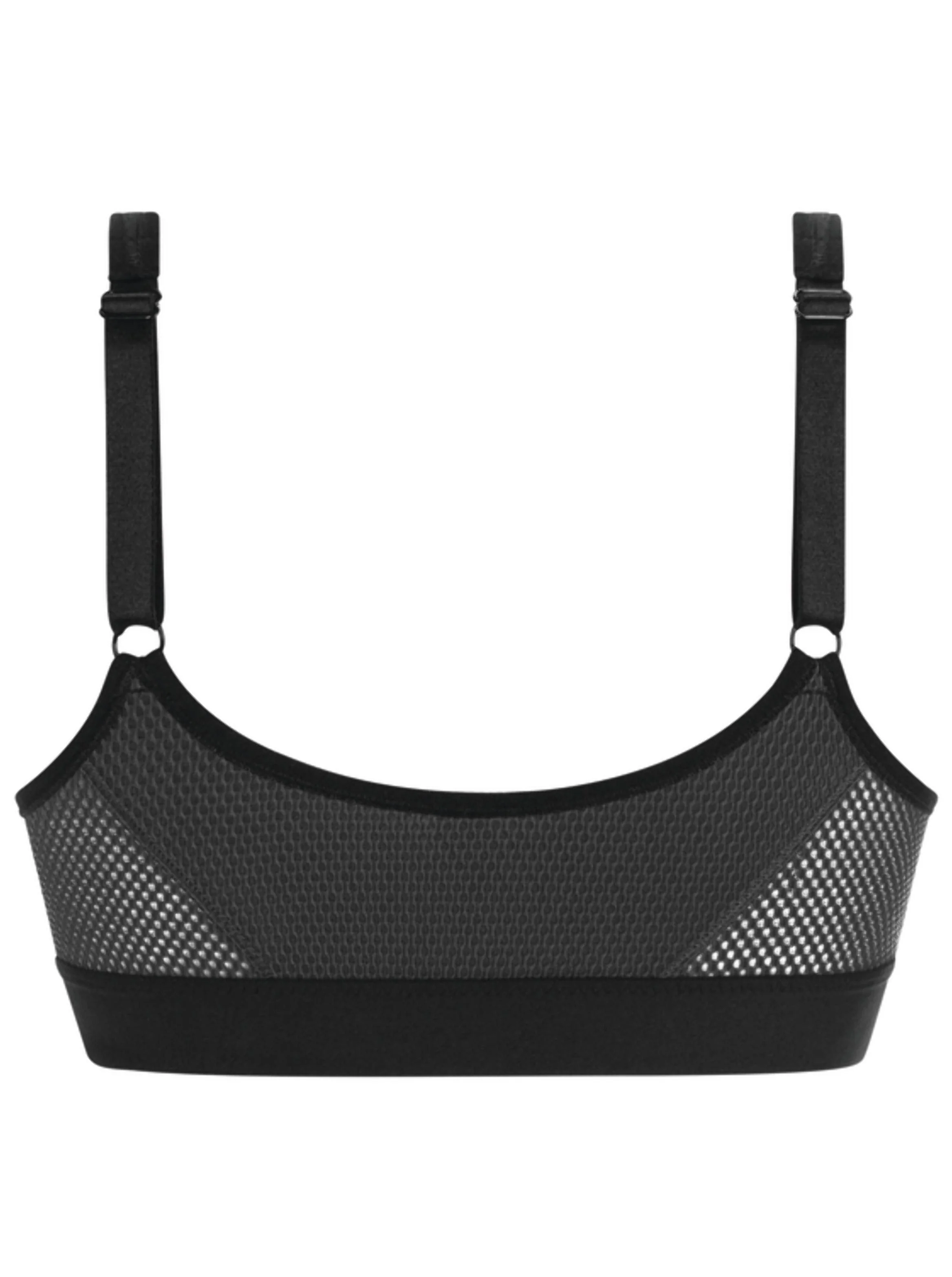 Amoena Ester Front Fastening Mastectomy Sports Bra - Black/Grey - Image 4