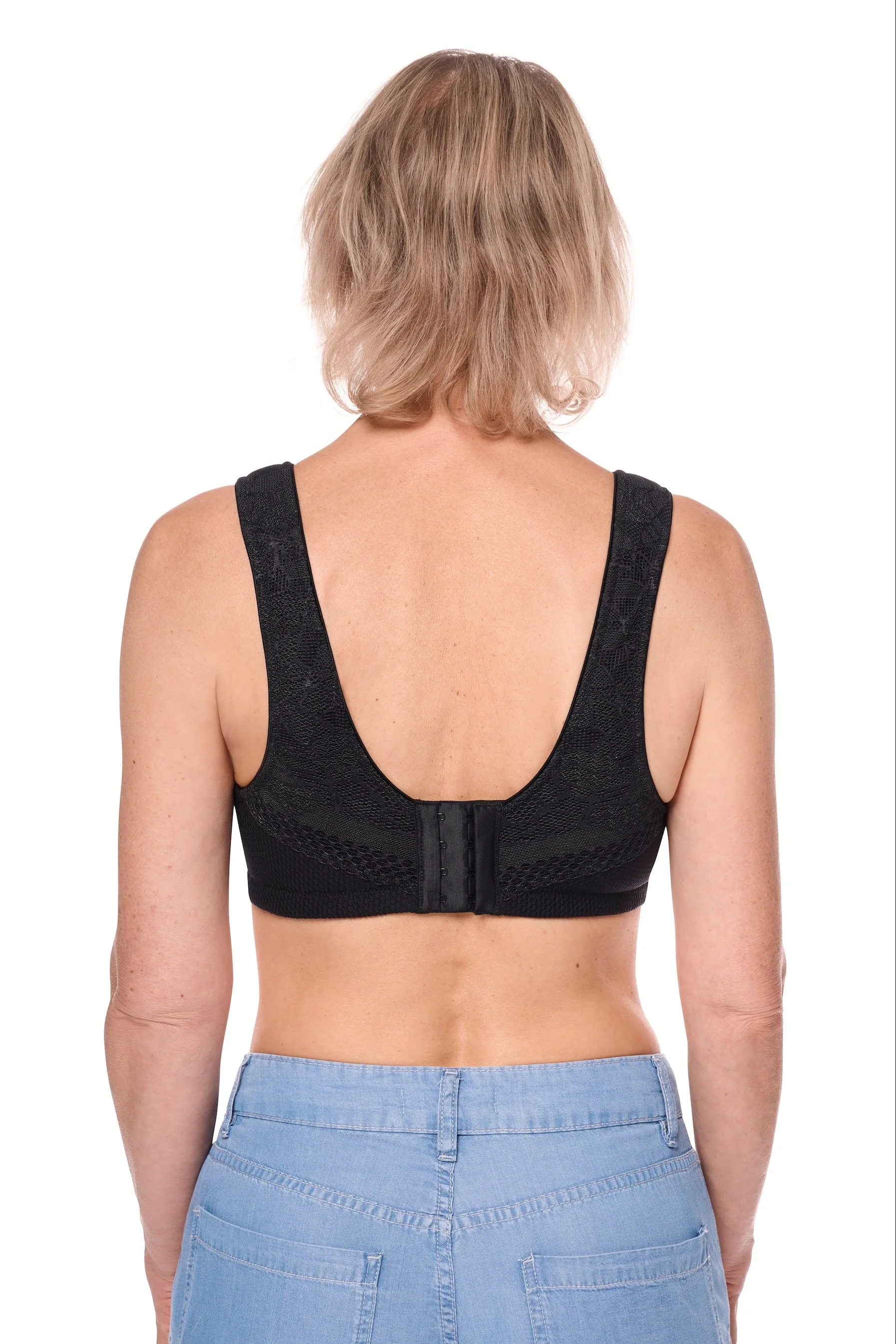 Amoena Leslie Soft Mastectomy Lymphoedema Bra - Black - Image 3