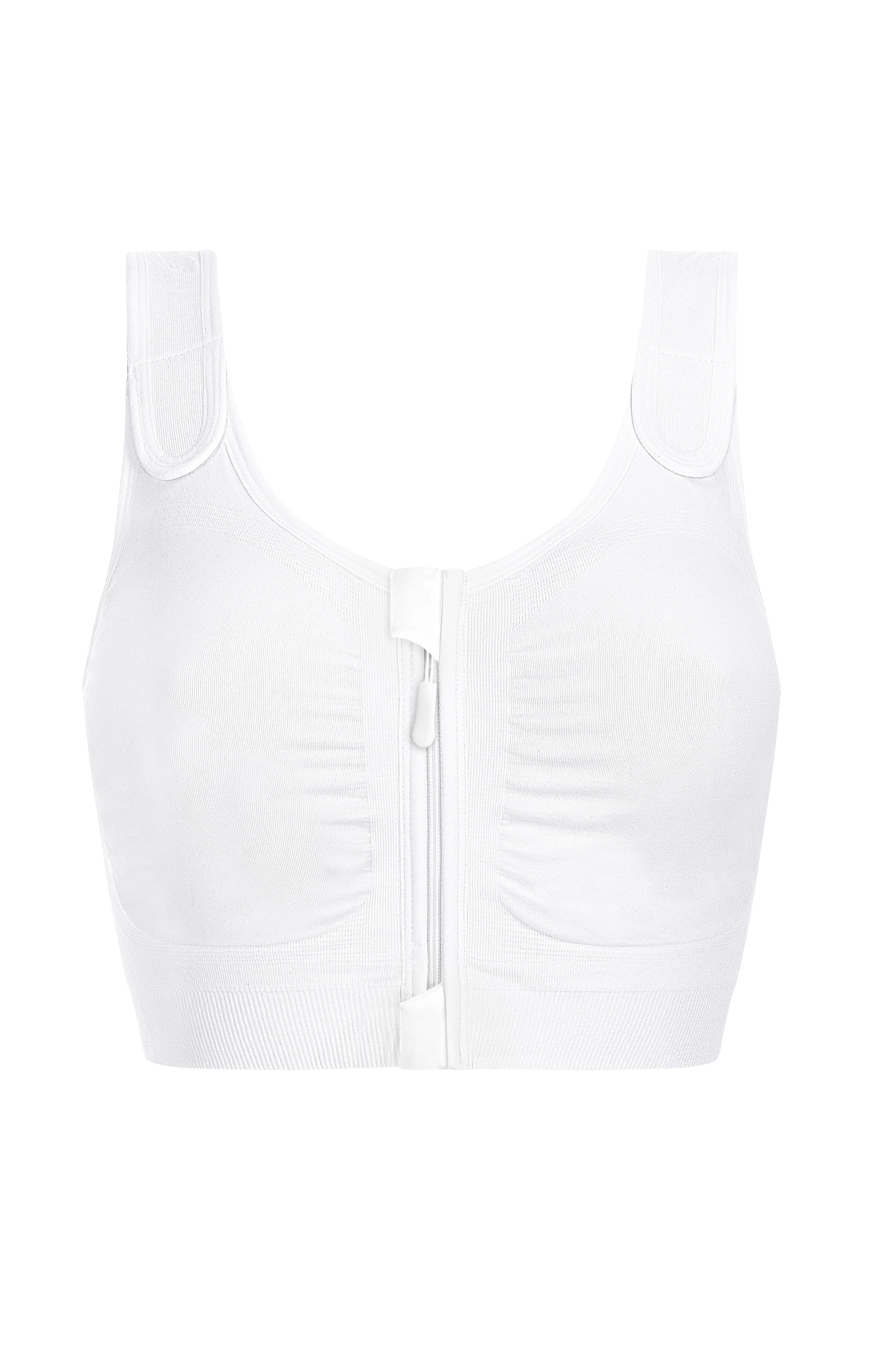 Amoena Leyla Seamless Surgical Mastectomy Bra - White - Image 2