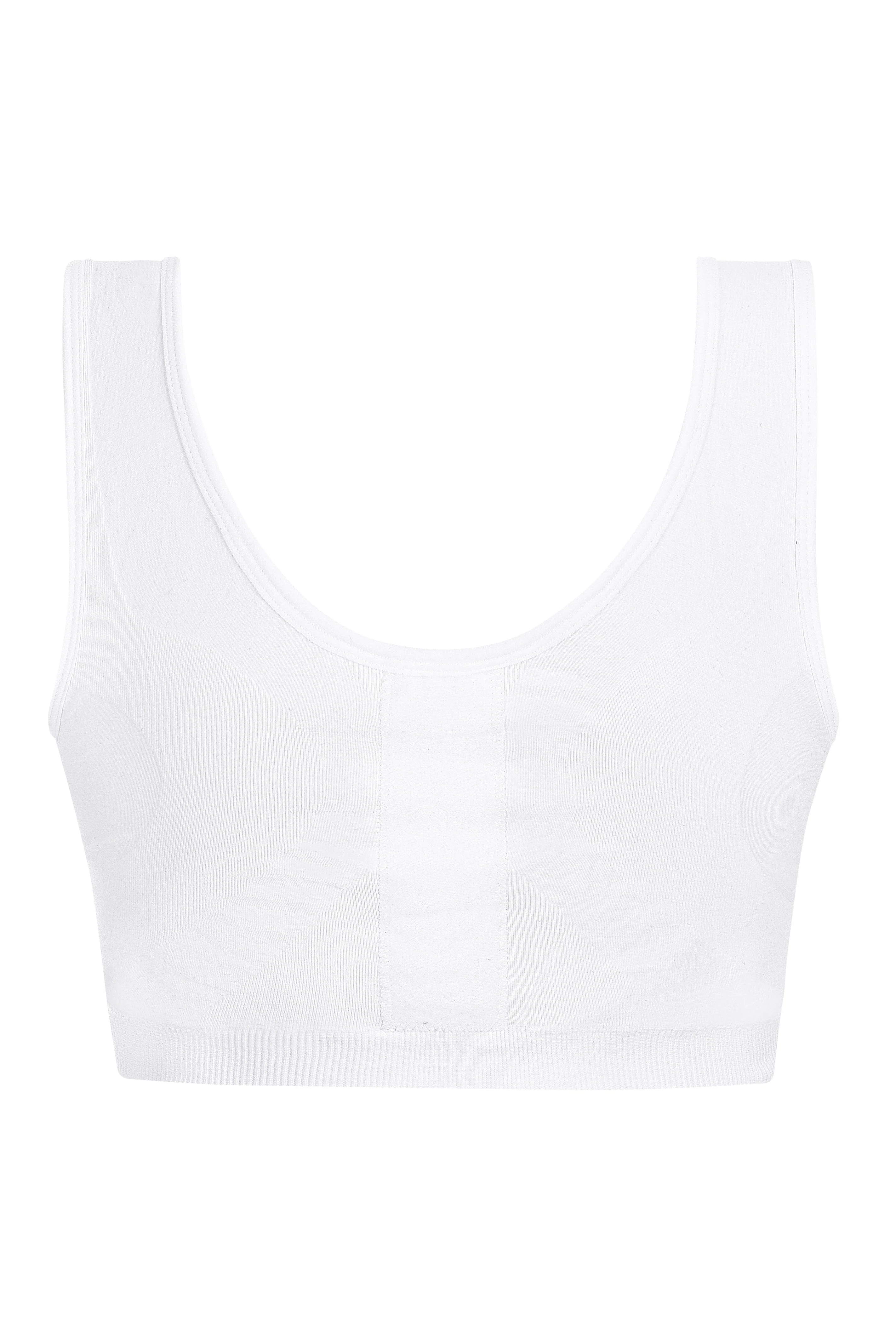 Amoena Leyla Seamless Surgical Mastectomy Bra - White - Image 3