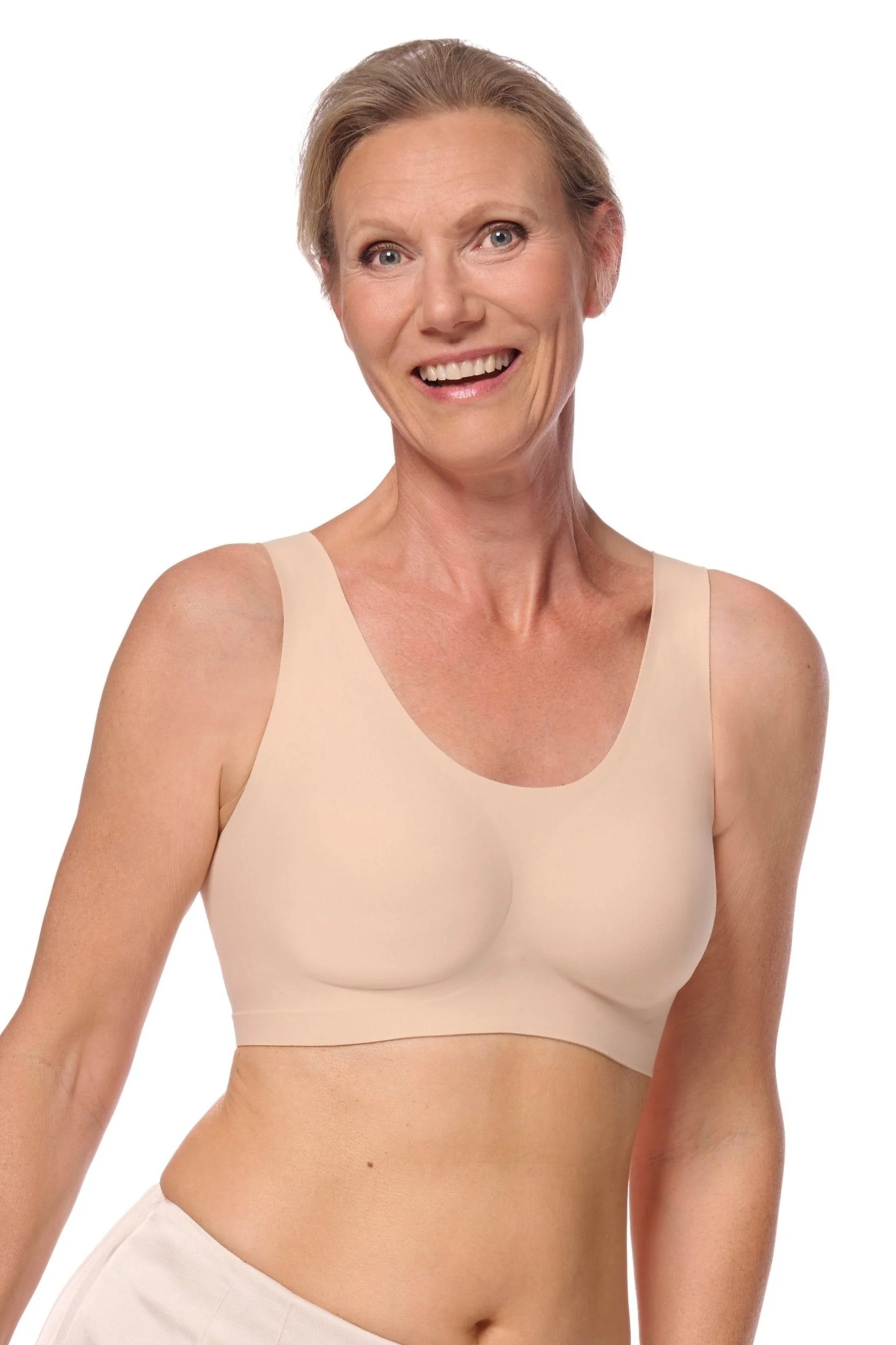 Amoena Linda Lymph Care Mastectomy Bra - Light Sand - Image 2