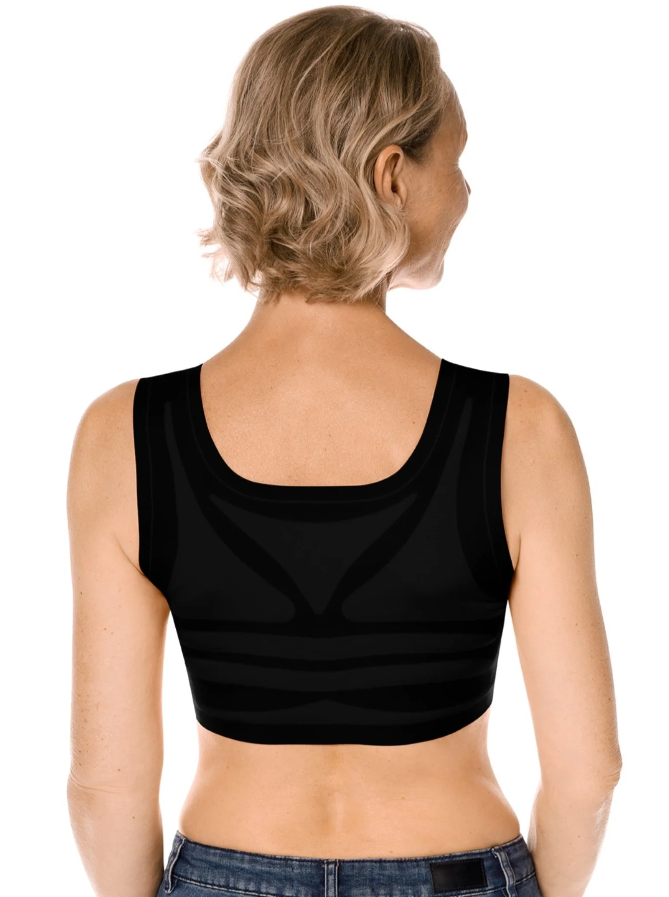 Amoena Lymph Flow Front Closure Soft Mastectomy Bra - Black - Image 3