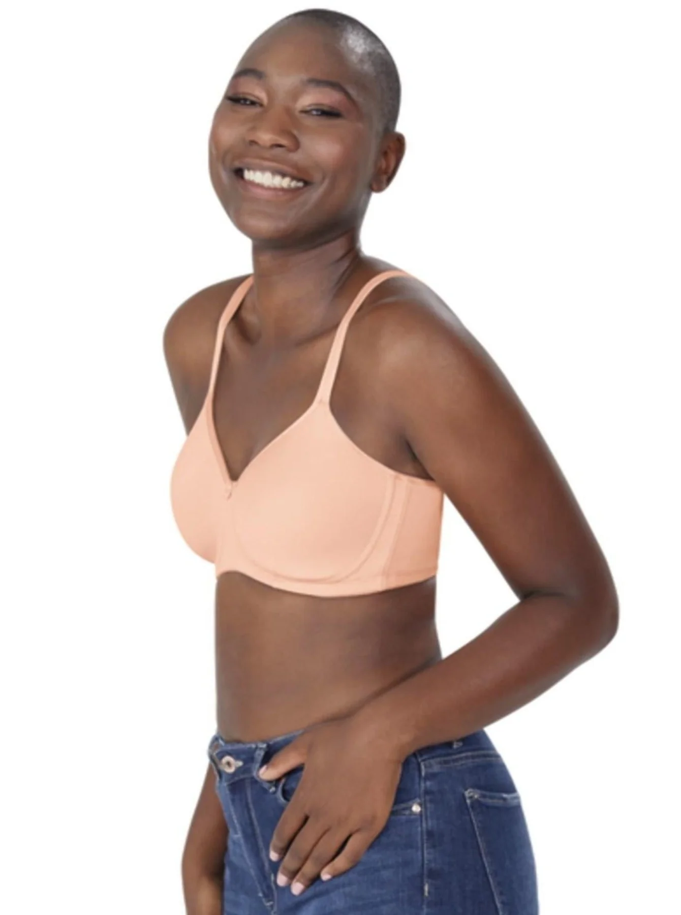 Amoena Mara Padded Mastectomy Bra - Blush - Image 2