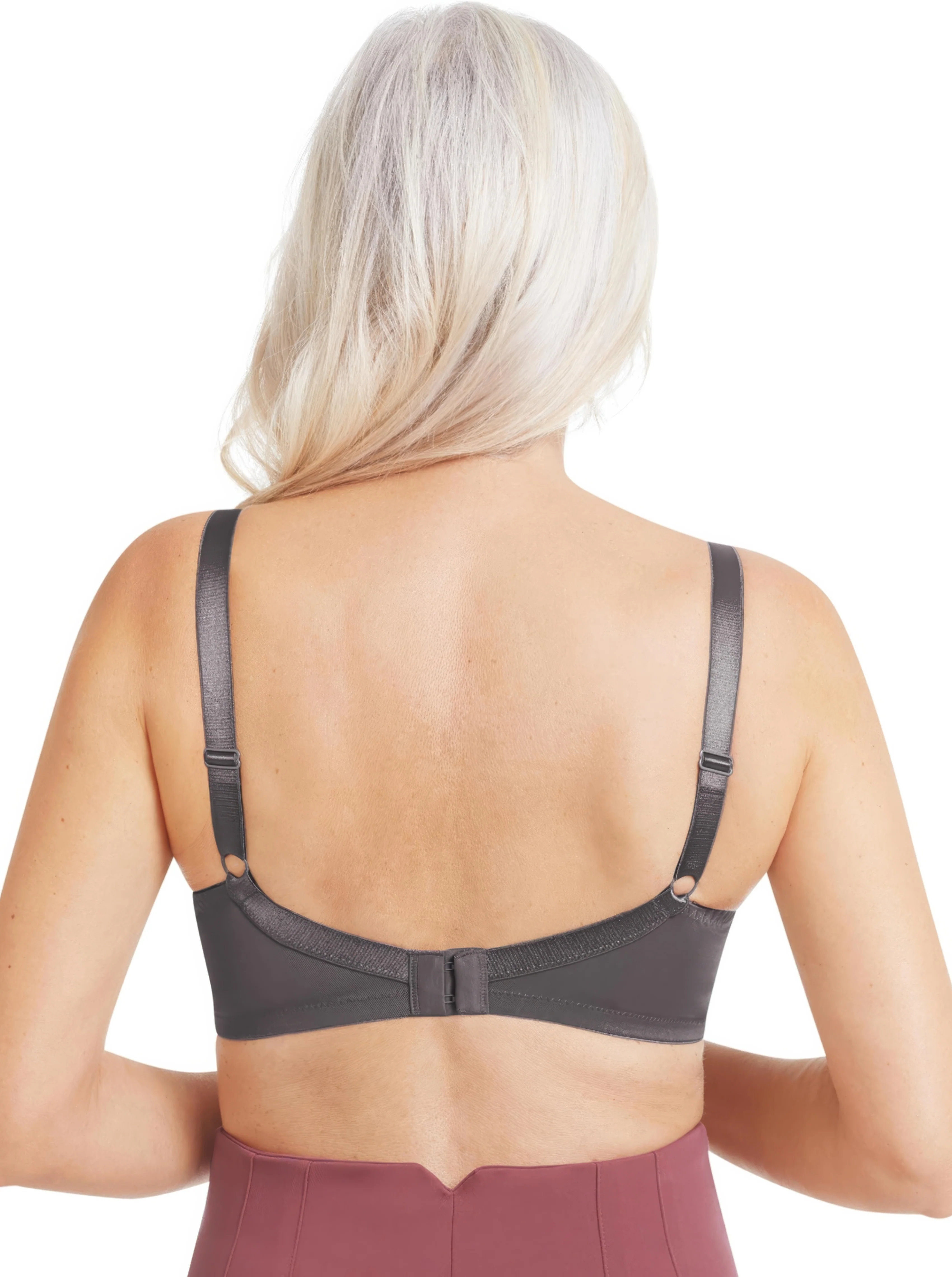 Amoena Nancy Front Fastening Mastectomy Bra - Dark Grey - Image 3
