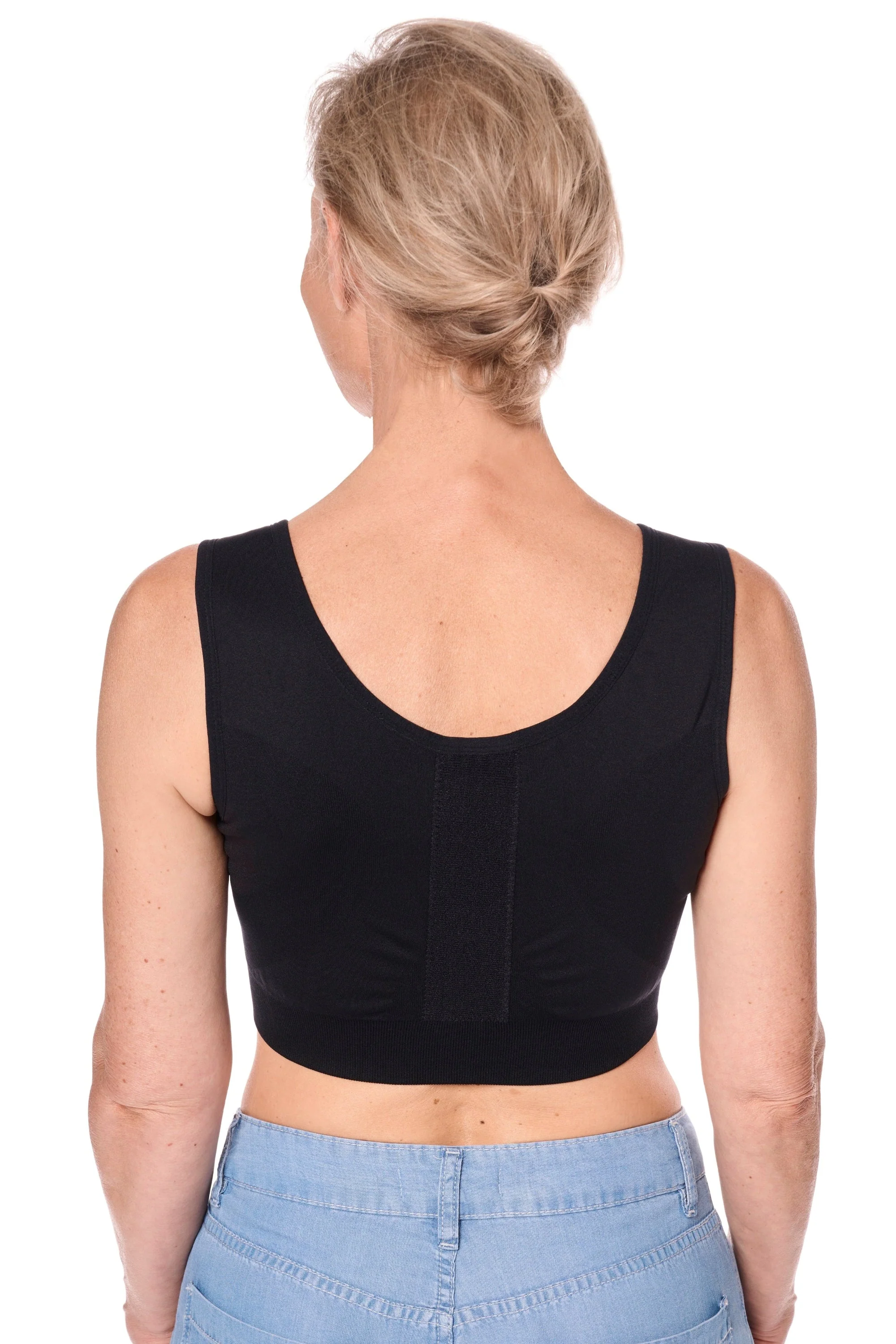 Amoena Pamela Seamless Surgical Mastectomy Bra - Black - Image 3