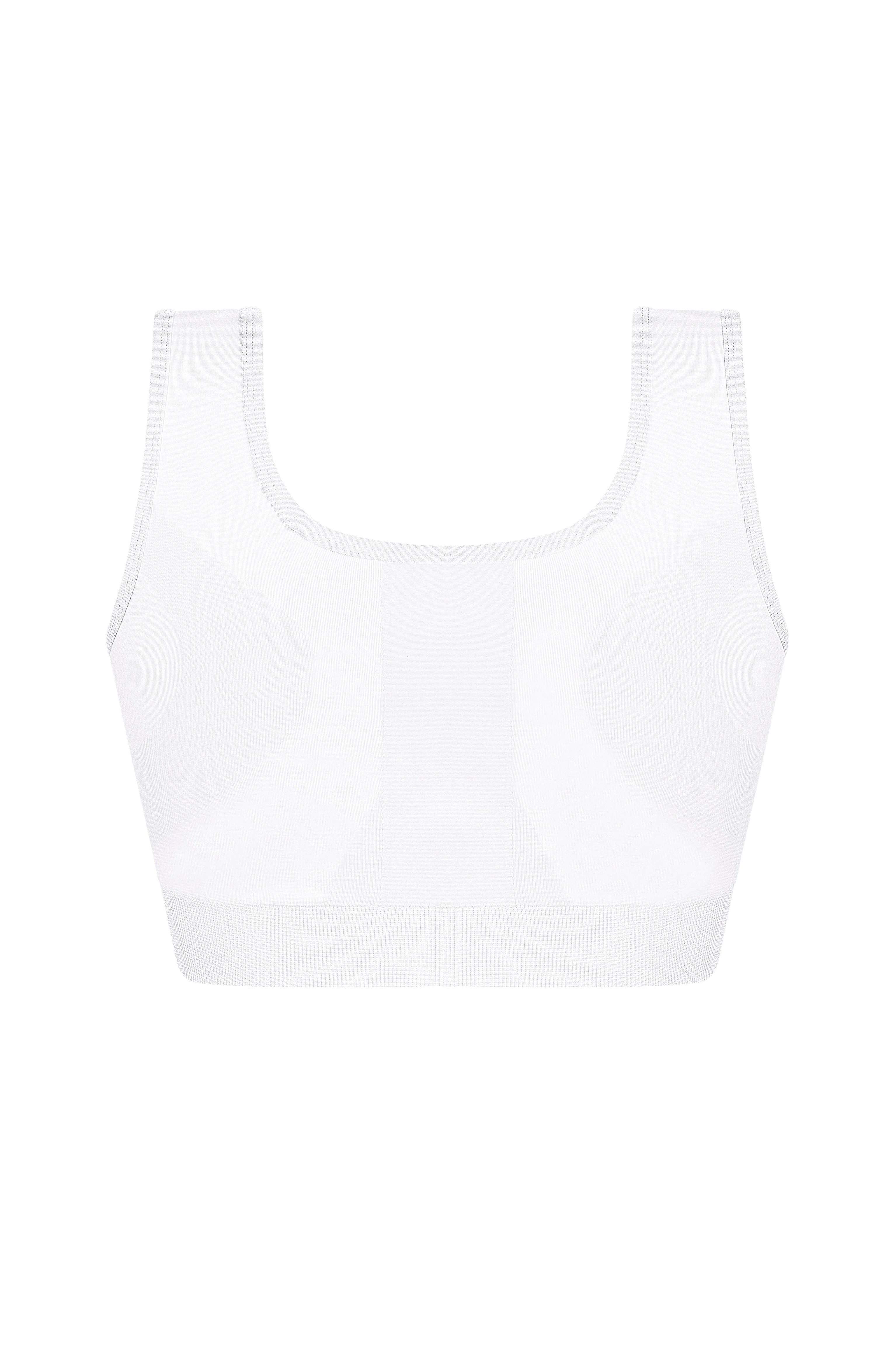 Amoena Pamela Seamless Surgical Mastectomy Bra - White - Image 7