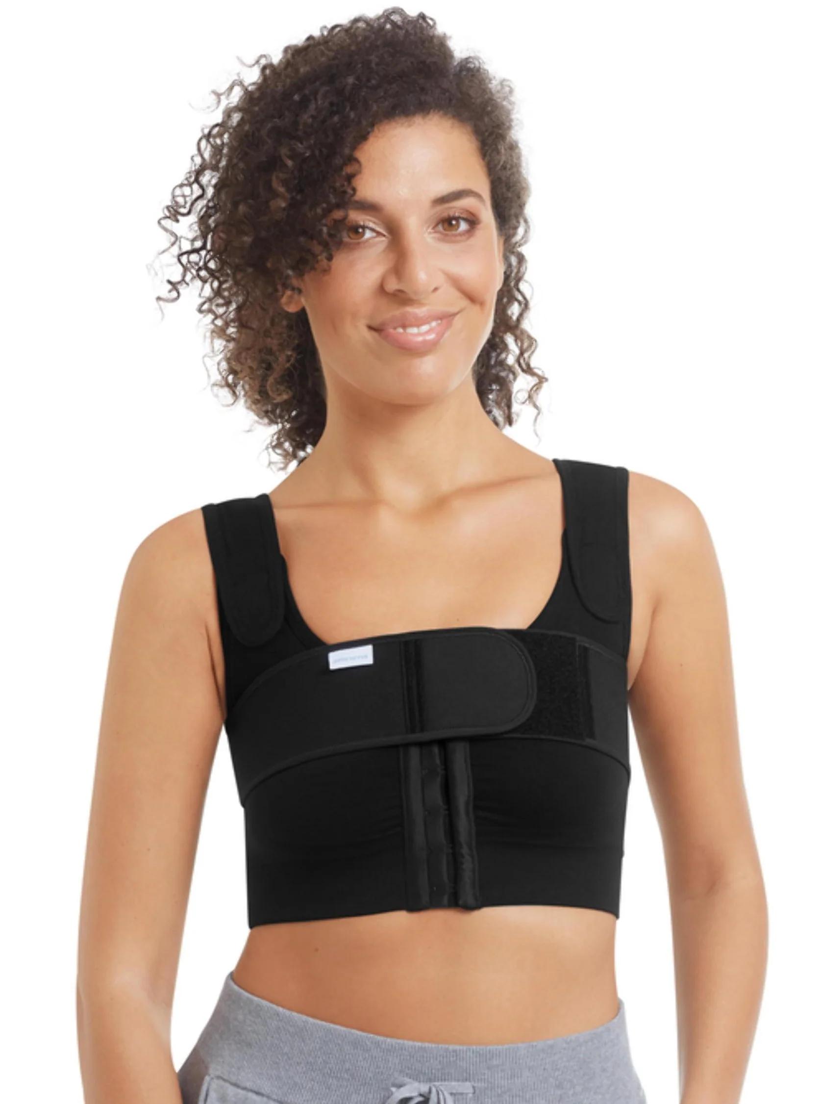 Amoena Sina Seamless Surgical Mastectomy Bra - Black - Image 7