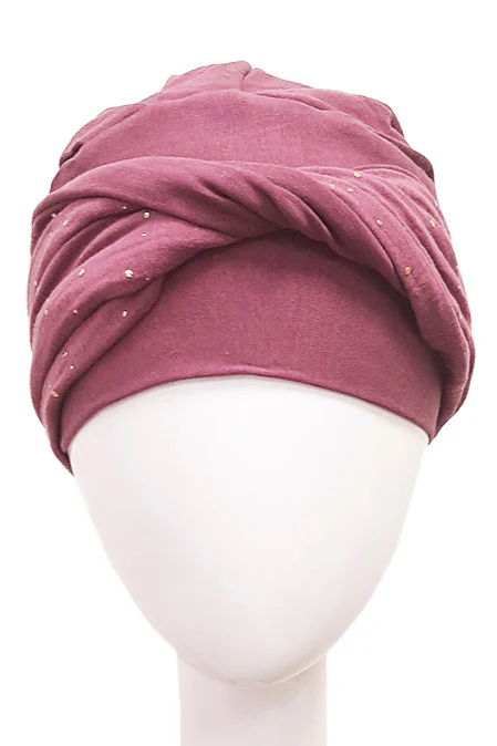 Carebell Elegance Hair Loss Turban - Malva Gold - Image 3