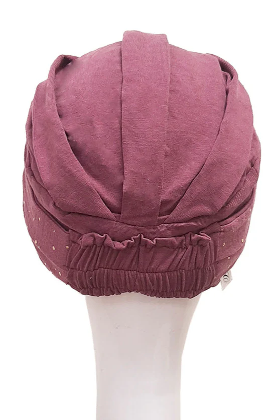 Carebell Elegance Hair Loss Turban - Malva Gold - Image 5