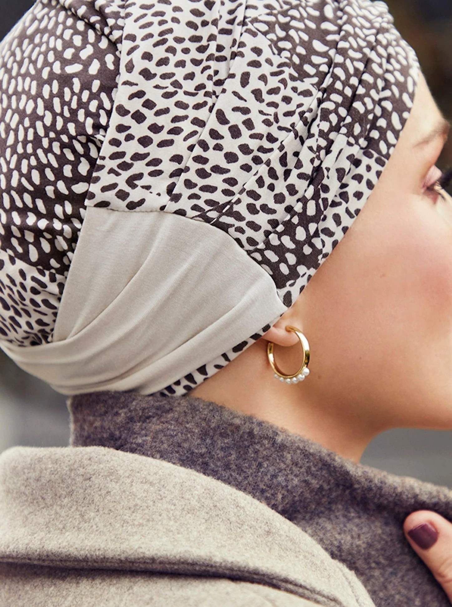 Christine Amia Printed Hair Loss Turban - Patchwork Leo - Image 2
