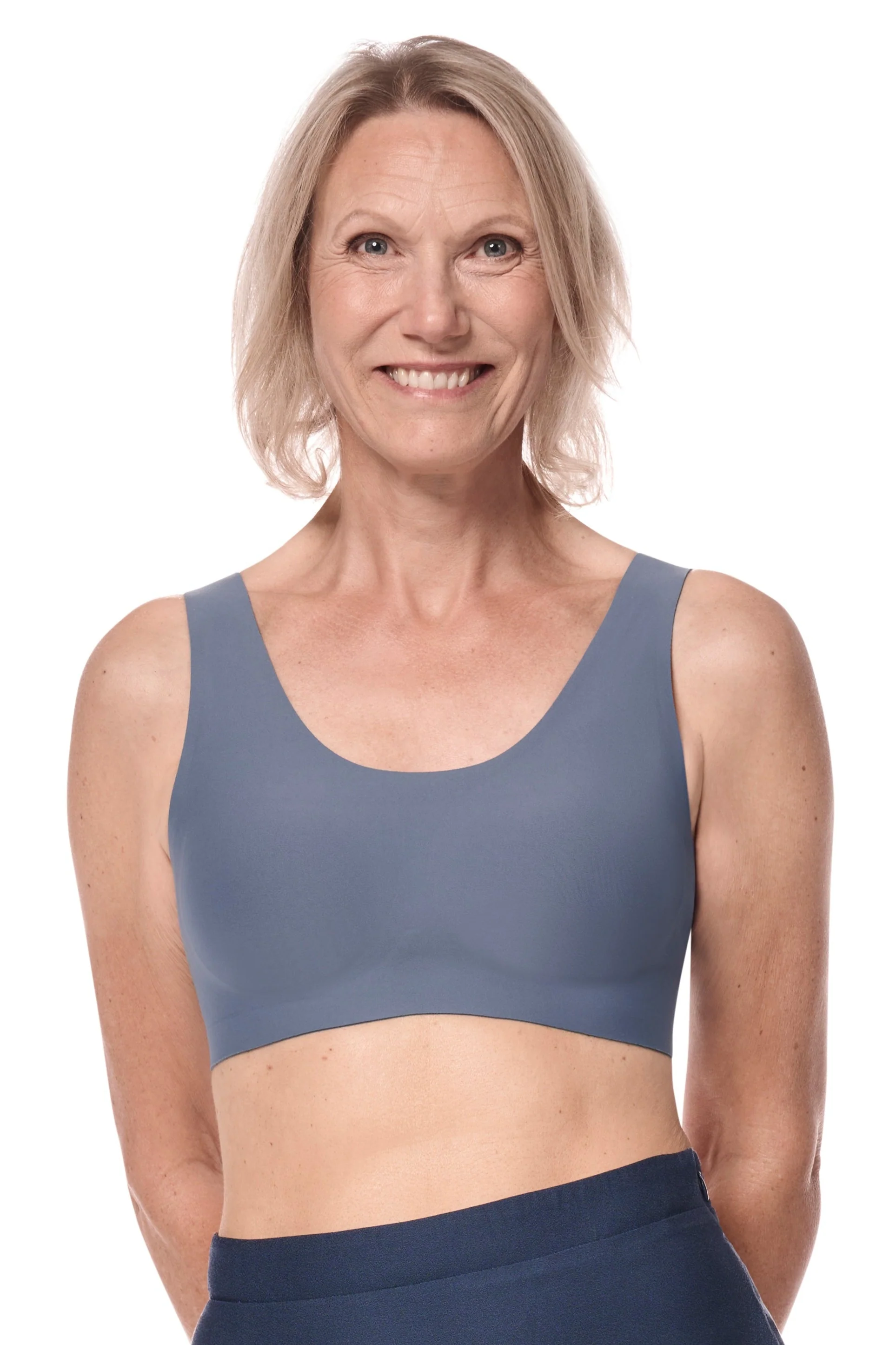 Amoena Linda Lymph Care Mastectomy Bra - Indigo Blue