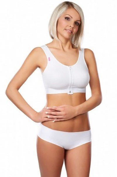 Lipoelastic PI Special Comfort Post Surgery Bra: White - Image 5